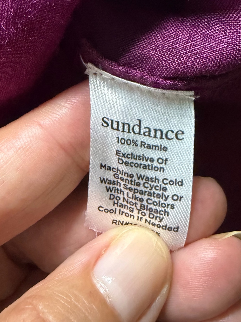 NWT Sundance Plum Embroidered Lace Puff Sleeve Ramie Button Down Bohemian Top XL - Picture 15 of 16